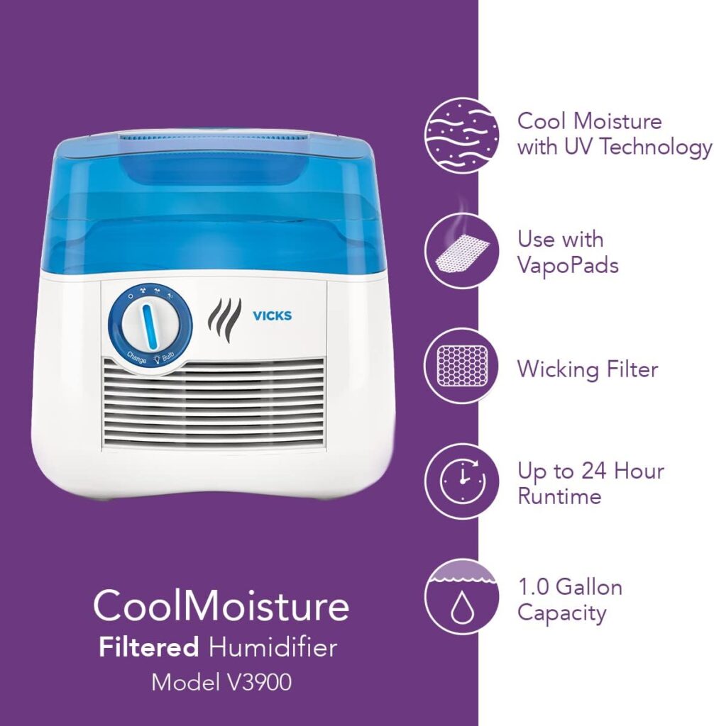 Best Vicks Humidifier: Vicks V3900 Cool Mist Humidifier